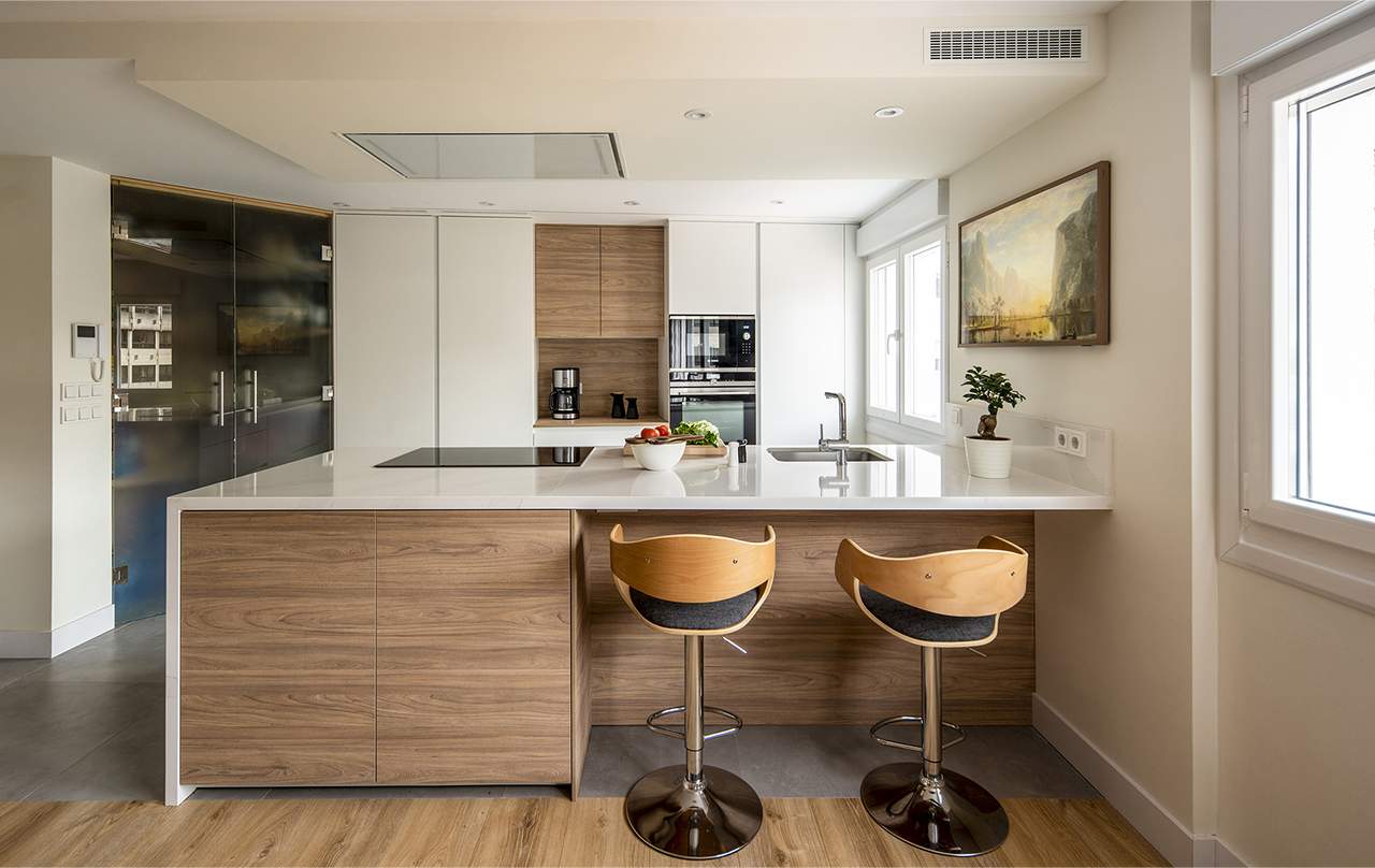 Cocina integral de encino